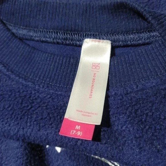 No Boundaries Give Me Some Space Sweatshirt Juniors Metallic Stretch M (7-9) - Picture 5 of 8